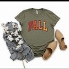 Simply Sage Market Varsity Fall Ombre Short Sleeve Tee - L - Army Green - 3 of 4