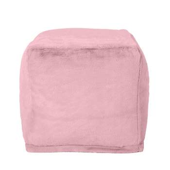 Cube Silkie Modern Glam Faux Fur Pouf - Christopher Knight Home
