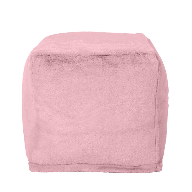 Cube Silkie Modern Glam Faux Fur Pouf - Christopher Knight Home, 1 of 9