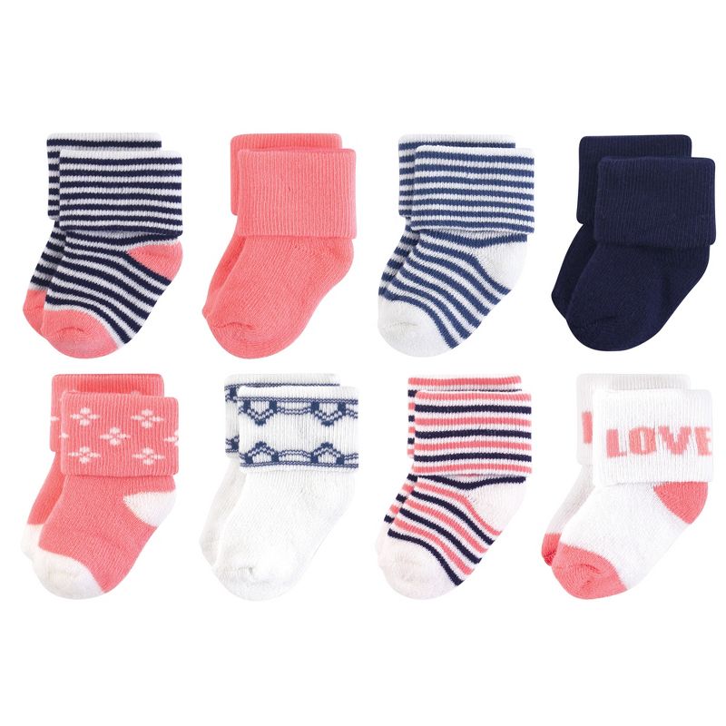 Touched by Nature Baby Girl Organic Cotton Socks, Love, 1 of 3