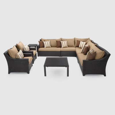 Deco 9pc Sectional and Club Seating Set Maxim Beige - RST Brands