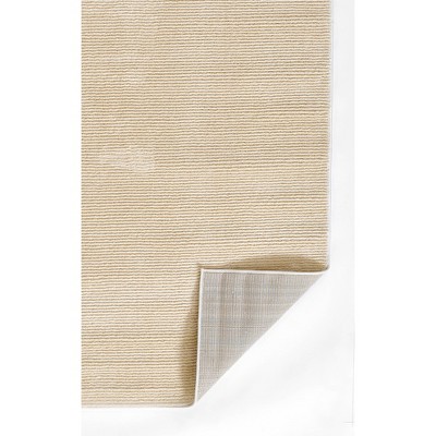 Ivory Rectangular Stain-Resistant Synthetic Area Rug 7'10" x 10'