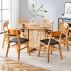 NicBex 5 PCS/7 PCS Dining Table Set,Round Dining Table with Imitation Rattan Legs and 4/6 Upholstered Chairs for Kitchen/Apartment - 2 of 4