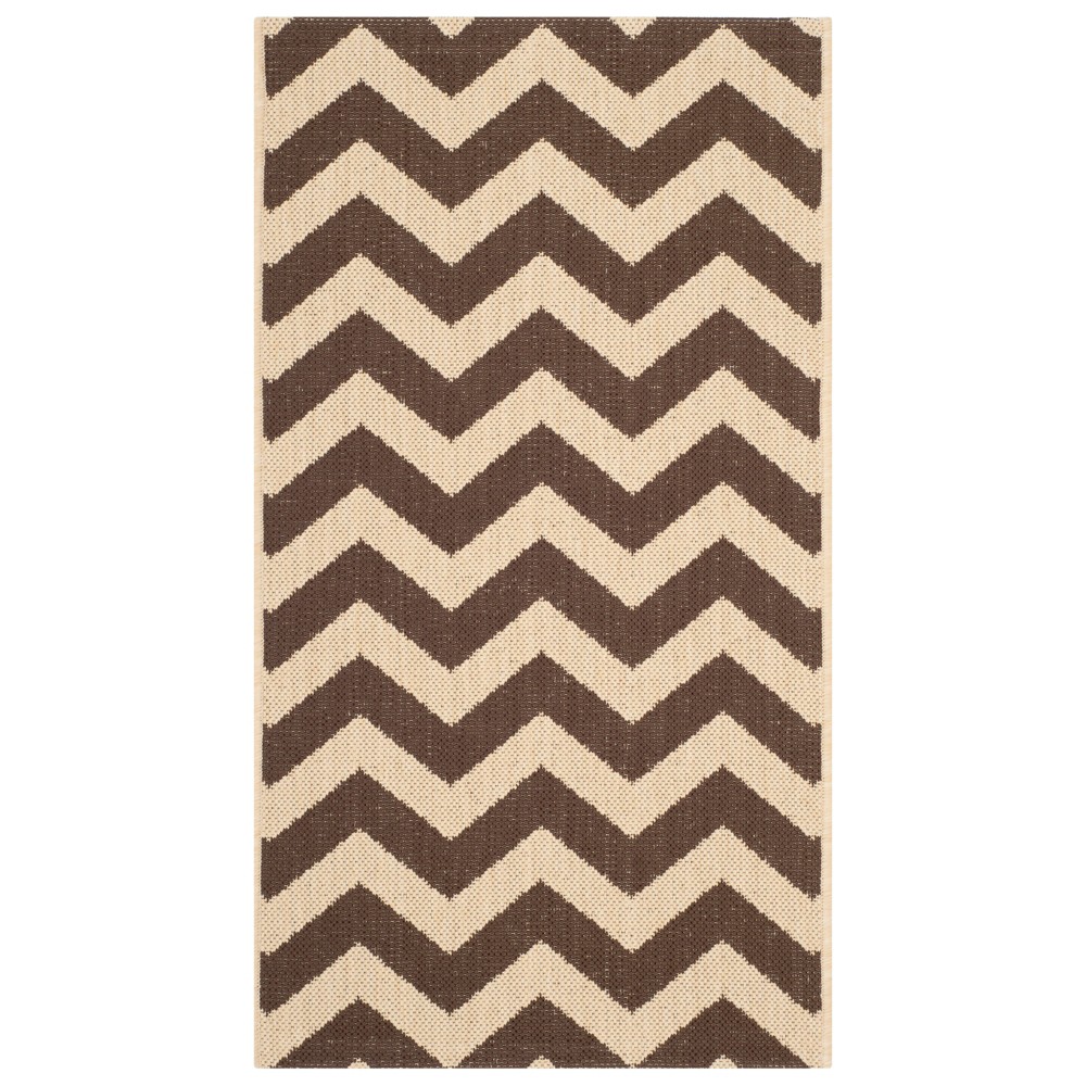  Rectangle Elvas Outdoor Patio Rug Dark Brown