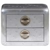 vidaXL Console Table Silver Wooden frame with aluminum paneling Medium - 4 of 4