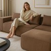 111.41"W Corduroy Modular Sectional Sofa, No-Assembly Lounge Sofa Couch with Textured Design for Living Room - ModernLuxe - 2 of 4