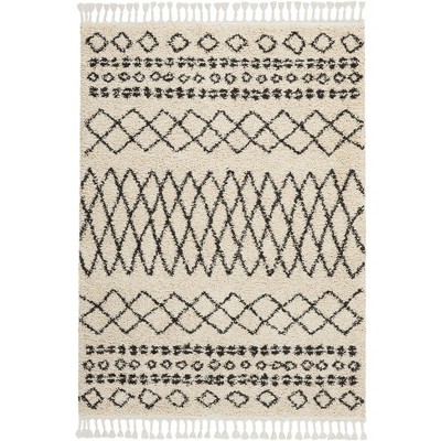 Nourison Marrakesh Shag Mrk02 Cream Area Rug 5'3