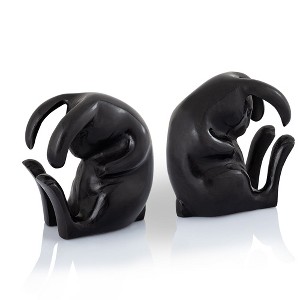 SPI Home Brass Rabbit Bookends Pair – Whimsical Sculpted Desk & Shelf Decor, Compact 4.5" Height, Elegant Antique Finish - 1 of 3
