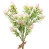 Northlight Thistle Artificial Floral Spray Bundles - 15" - Green and Pink - Set of 6 - 3 of 4