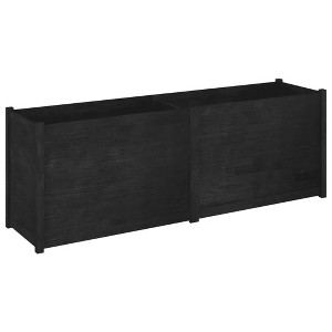 vidaXL Garden Planter Black 78.7"x19.7"x27.6" Solid Wood Pine - 1 of 4