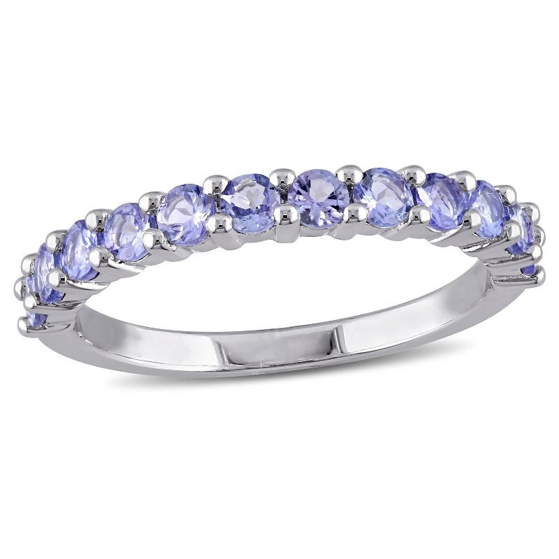 .84 CT. T.W. Tanzanite Stacking Ring in Sterling Silver, 1 of 7