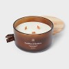 3-Wick Glass Wooden Wick Jar Candle - Threshold™ - 3 of 3