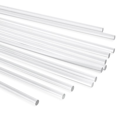 Juvale 12 Pack Plastic Dowel Rods for DIY Projects, Clear Acrylic Sticks for Party Decorations (0.25x12")