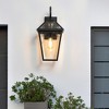 SEVOBAL Outdoor Wall Lights , Modern Metal and Clear Glass Sconce with Elegant Design for Porch and Garden , Brown , 15.7"*13.8"*24.4" - 4 of 4