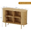 Acekool 47" Fluted Storage Cabinet with Sliding Doors, Modern Accent Console Table with Adjustable Shelves for Living Room, Dining, Entryway - 2 of 4