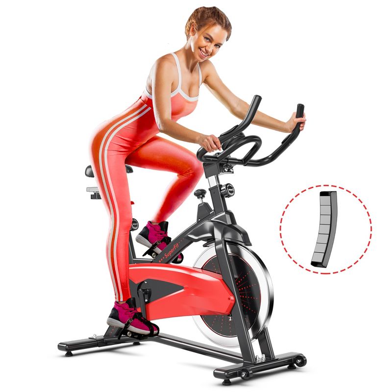Superfit Magnetic Exercise Bike Fitness Cycling Bike W/35Lbs Flywheel Home Gym, 1 of 11
