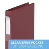 Davis Group 6pk 5/8" Premium Economy Round Ring Binders Burgundy: Polypropylene Hard Cover, 100 Sheet Capacity, 2 Pockets - 3 of 4