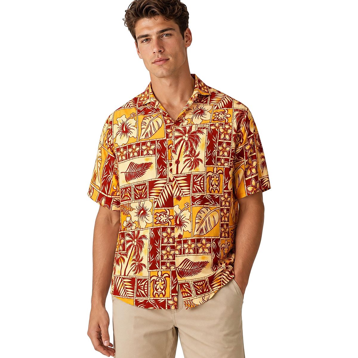LA LEELA Men's Hawaiian Shirts Short Sleeve Button Down Shirt Mens Summer Shirts Casual Beach Vacation Hawaii Island Shirts Funny 5XL Turtle