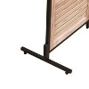 Sevobal Partitions And Room Dividers 3 Panel Room Dividers And Folding Privacy Screen Natural Wooden Room Partitions, Brown, 44.49"*12"*70.27" - 2 of 4