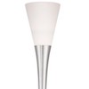 Possini Euro Design Piazza Modern Torchiere Floor Lamp with Riser 76 3/4" Tall Brushed Nickel Metal Frosted White Glass Shade for Living Room Bedroom - 2 of 4