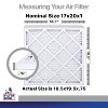 Filter King 17x20x1 Air Filter | 4-PACK | Carbon MERV 8 HVAC Pleated A/C Furnace Filters | MADE IN USA | Actual Size: 16.5 x 19.5 x .75" - 2 of 4