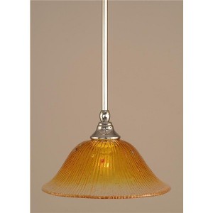 Toltec Lighting Any 1 - Light Pendant in  Chrome with 10" Gold Champagne Crystal Shade - 1 of 1
