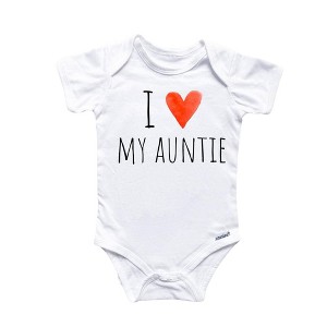 I Love My Auntie Onesie® Baby Boy Girl Clothes Infant Bodysuit Funny Cute Newborn GS1 - 1 of 3