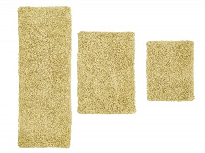 Fantasia Bath Rug Collection Cotton Shaggy Pattern Tufted Set of 3 Bath Rug Set - Home Weavers