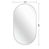 FONTOI Oval Mirrors, Metal Framed Mirror, Dressing Mirror for Bathroom Living Room Bedroom, Silver, 20"*1.1"*28" - 3 of 4