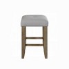 Simple Relax Set of 2 Square Counter Stools in Gray and Oak - 4 of 4