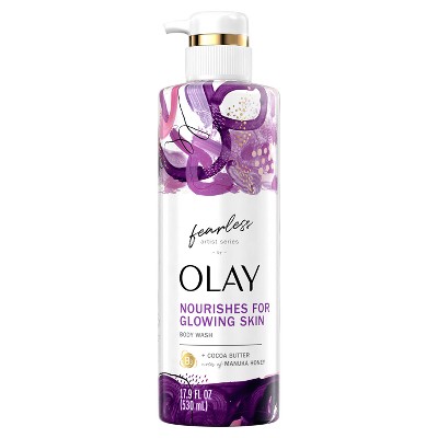 Olay Fearless Artist Series Nourishing Moisture Body Wash with Cocoa Butter &#38; Notes of Manuka Honey - 17.9 fl oz