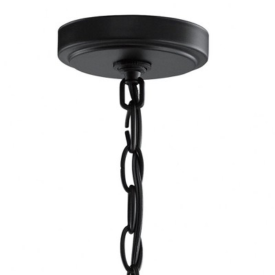 Voleta 26.25" Black Steel 4-Light Foyer Pendant
