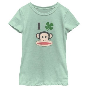 Girl's Paul Frank St. Patrick's Day Four-Leaf Clover Julius T-Shirt - 1 of 4