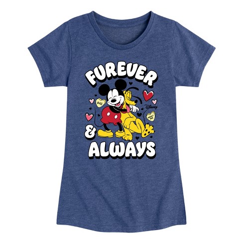 Girls' - Disney - Furever And Always Fitted Short Sleeve Graphic T-Shirt - image 1 of 4