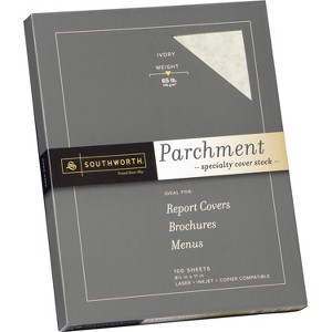 Southworth Fine Parchment Paper 65lb 100 SH/BX Acid-free/Lignin Ivory Z980CK - 1 of 3