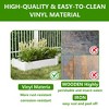 Wooakway White PVC Planter Box Outdoor Garden Raised Flower Bed for Patio Balcony Deck Fence Railing Window Box for Herbs Vegetables - 3 of 4