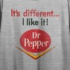 Dr Pepper It's Different I Like It Vintage Logo Crew Neck Short Sleeve Gray Heather Women's Crop Top - 3 of 4
