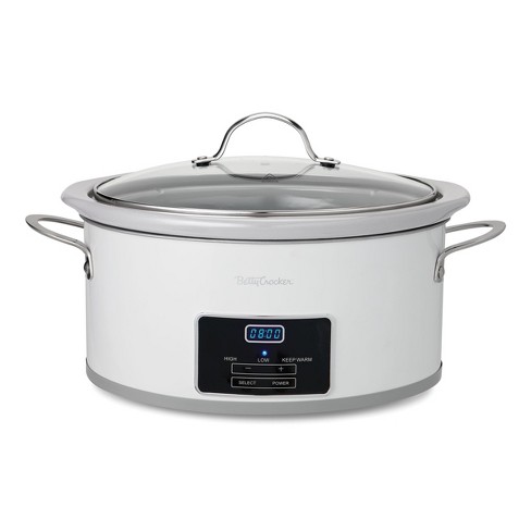 Betty Crocker 6-quart Oval Digital Slow Cooker, Programmable Crock Pot ...