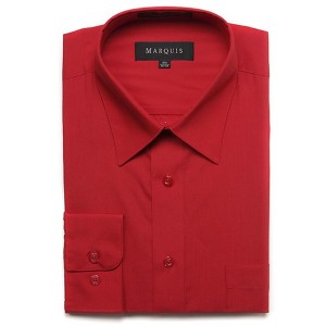 Marquis Men's Long Sleeve Regular Fit Big & Tall Size Dress Shirt - 1 of 3
