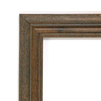 Distressed Rustic Brown Wood Rectangular Bathroom Vanity Mirror