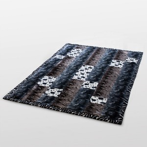 Slickblue Cozy Animal Print Throw Blanket, 86.6"x63", Faux Fur Front, Plush Back, Warm 22.5 oz Filling, 4 Design Options - 1 of 2
