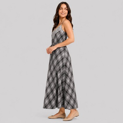 Женские платья Universal Thread Women's Lace Cotton Maxi Sundress - Universal Thread™ Black Plaid XL — фото 2