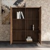 Luck Live 34.84 inch storage corner cabinet in walnut color. - 2 of 4