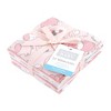 Hudson Baby Infant Girl Flannel Cotton Washcloths, Girl New Elephant 12-Pack, One Size - 2 of 4