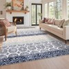 5x7 Washable Rugs, Vintage Floral Area Rug Living Room Rug Non Slip Non Shedding Stain Resistant Low Pile Folding Floor Cover for Dining Room Nursery - 2 of 4