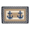 Earth Rugs Navy Anchor Printed Oblong Placemat 13"x19" – Nautical Coastal Table Mat - 2 of 3