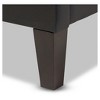 Full Lancashire Modern and Contemporary Faux Leather Upholstered Bed Frame with Tapered Legs Black - Baxton Studio - 3 of 4