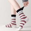 Anna-Kaci Women's 6pk Striped Ankle Socks with Cuffed Design - 2 of 4