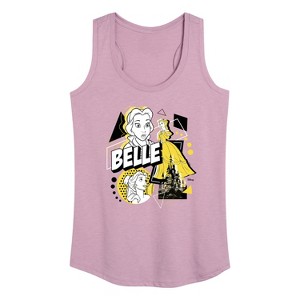Women's - Disney Princess - Belle Pop Graphic Racerback Tank - 1 of 4