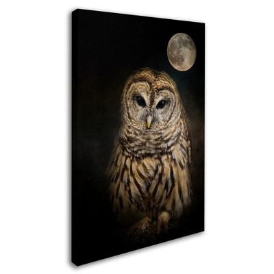 Jai Johnson 'Barred Owl And The Moon' Canvas Art